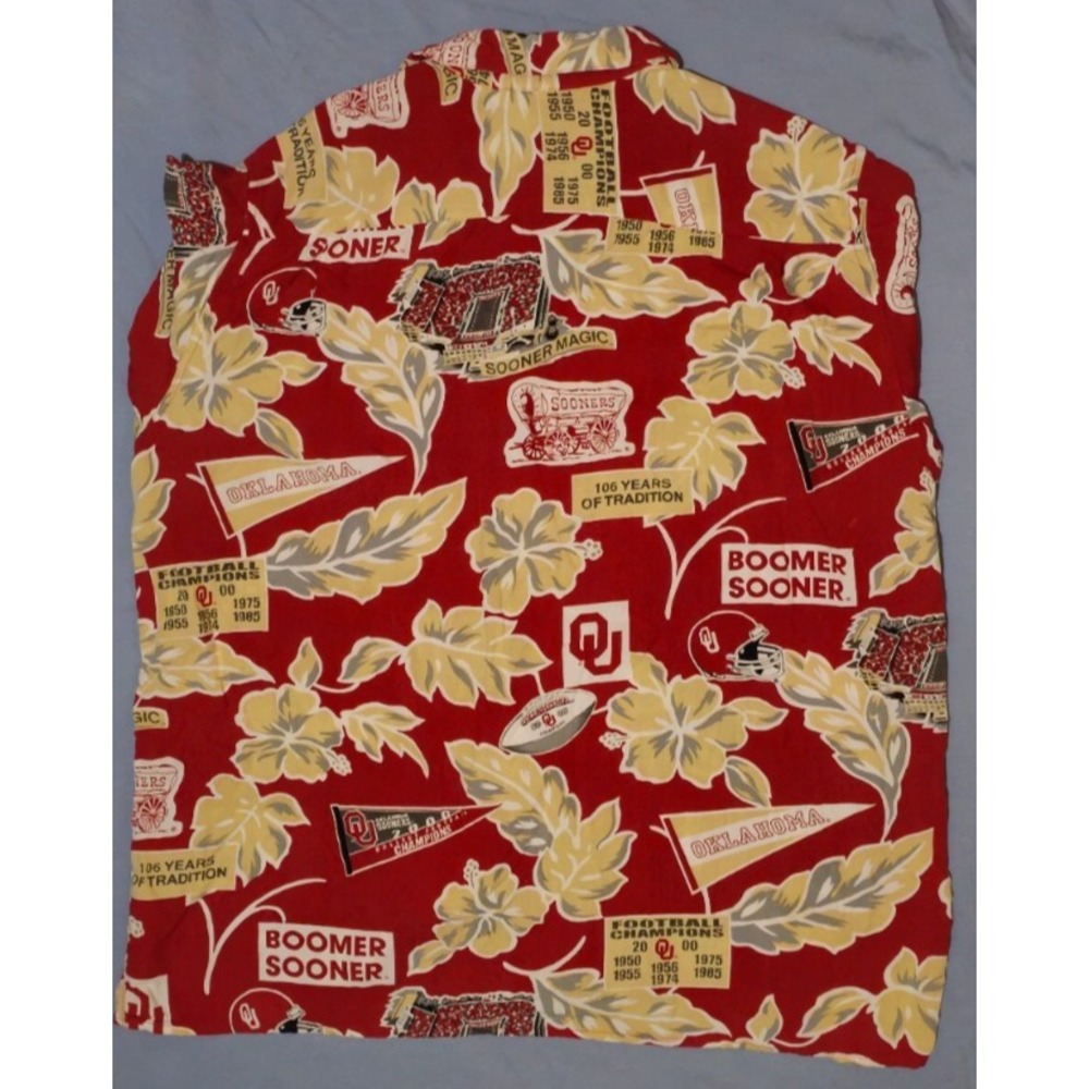 Vintage Champions Oklahoma Sooners Reyn Spooner Button Shirt Large AOP - Picture 4 of 6